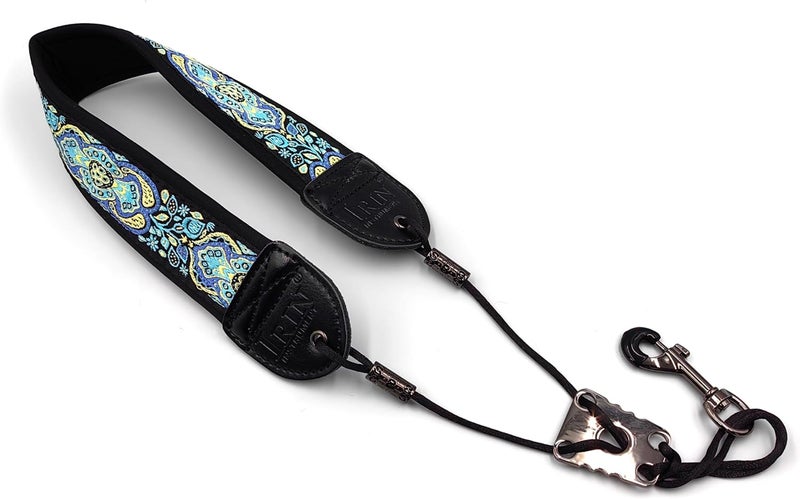 lightstar Store IRIN Embroidery Saxophone Neck Strap - (Comfort, Breathable, Metal Swivel Snap Hook) Sax Neck Strap for Alto Tenor - Image 1